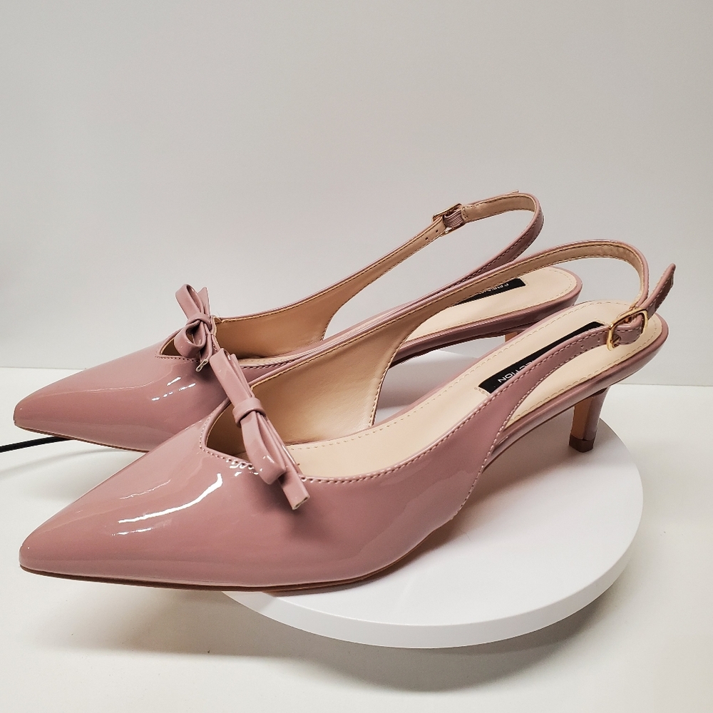 NWOT French Connection Pink Blush Slingback Heels